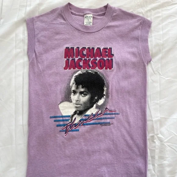 RARE Vintage 1984 Michael Jackson Triller Muscle Top Tank - Picture 1 of 10